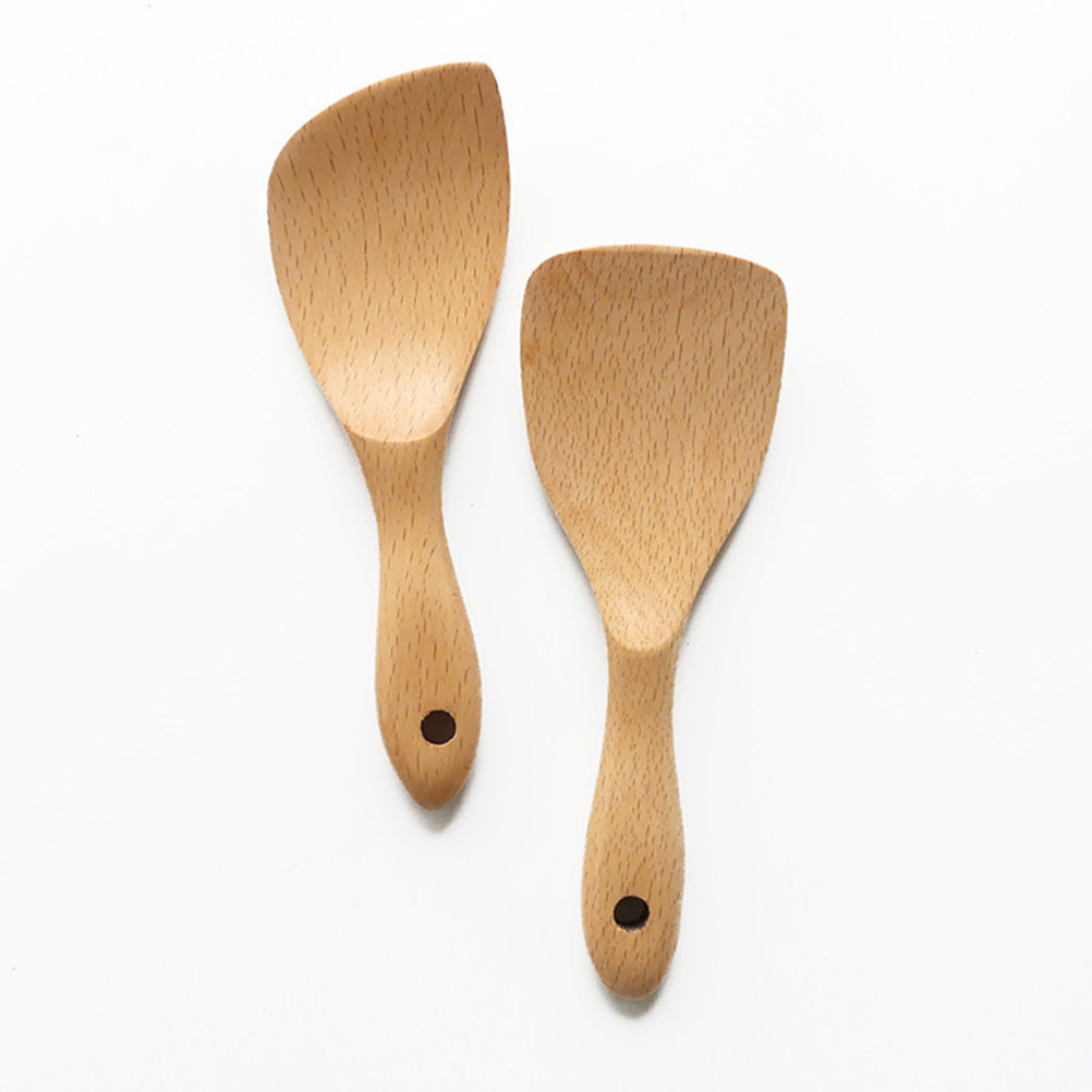 Home Cooking Service - 1Pcs Wooden Rice Shovel Natural Color