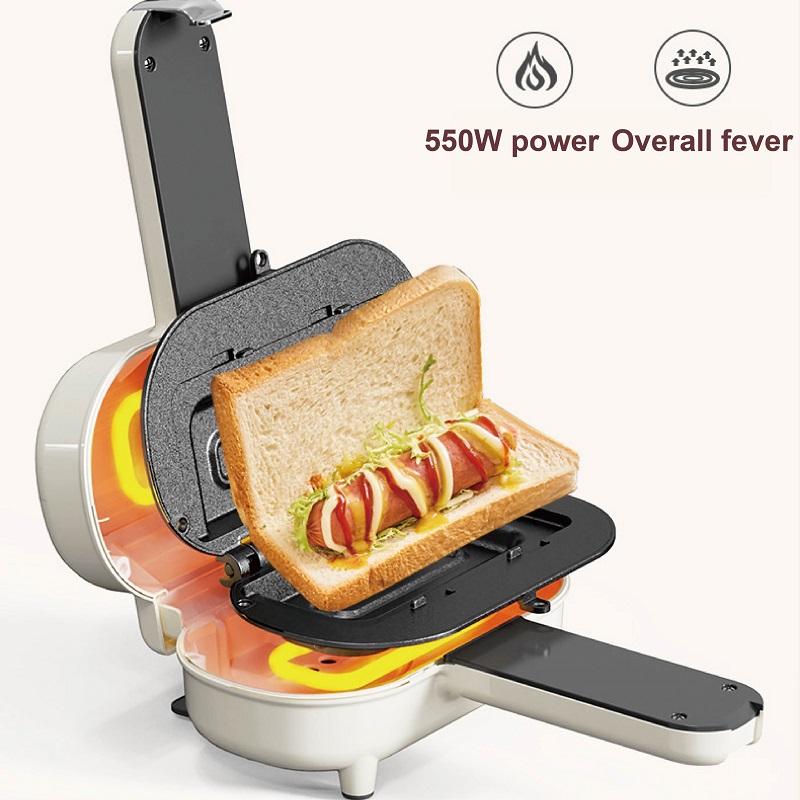 Home Cooking For Dogs - 550W Electric Sandwich Machine Portable Breakfast