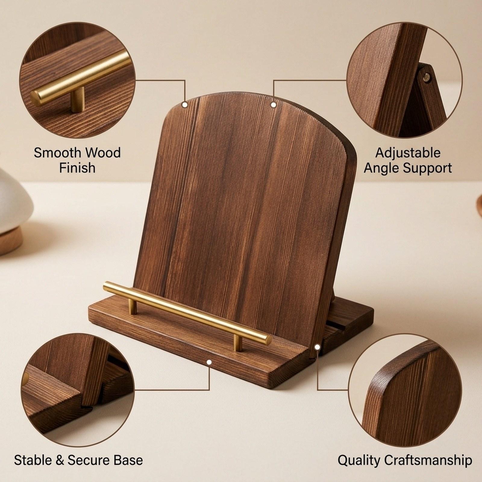 Wooden Cookbook Stand Recipe B - đánh giá và giá Home Cooking Recipe