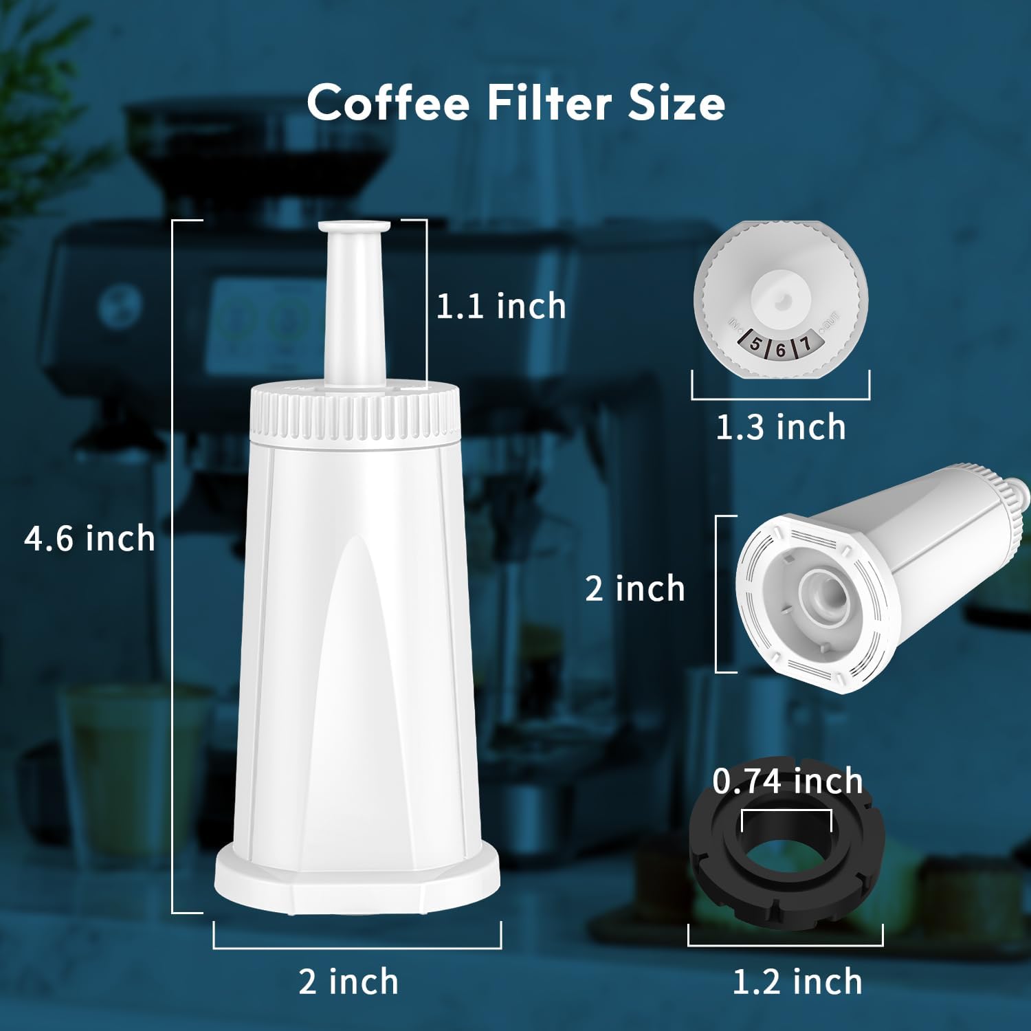 1/2/4pcs Replacement Water Fil - đánh giá và giá Breville Espresso Barista Touch