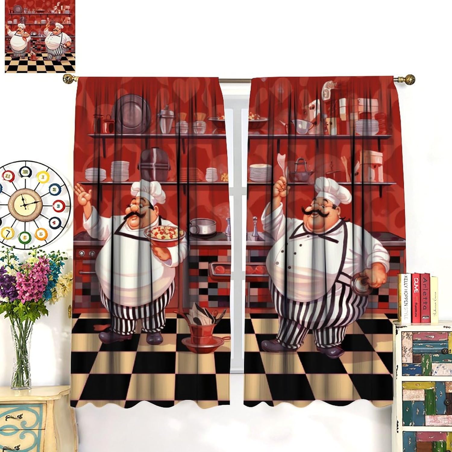 Kitchen Funny Chef Curtains, C - đánh giá và giá Home Cooking Youtube