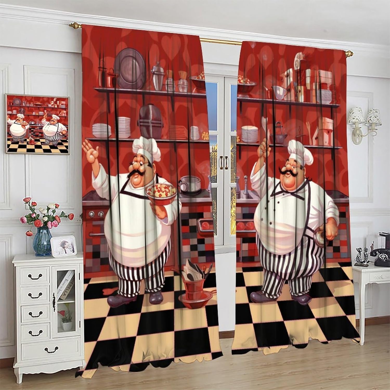 Kitchen Funny Chef Curtains, C - đánh giá và giá Home Cooking Youtube