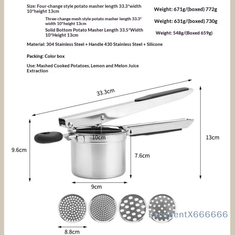 Stainless Steel Potato Ricer H - đánh giá và giá Home Cooking Kitchen
