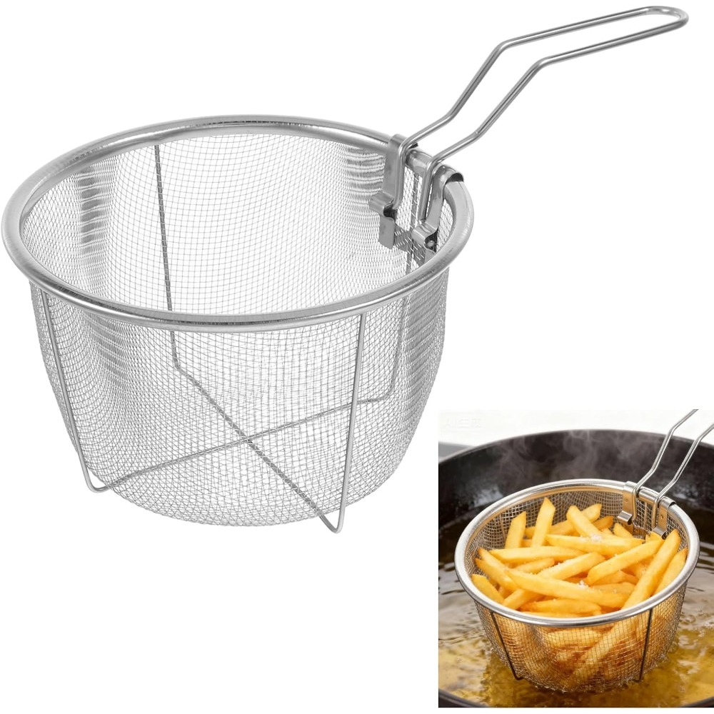 Round Fry Basket with Folding  - đánh giá và giá Home Cooking In French