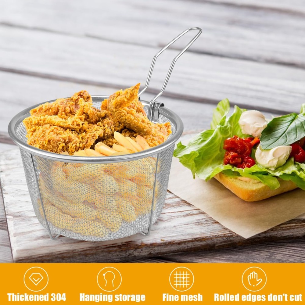 Round Fry Basket with Folding  - đánh giá và giá Home Cooking In French