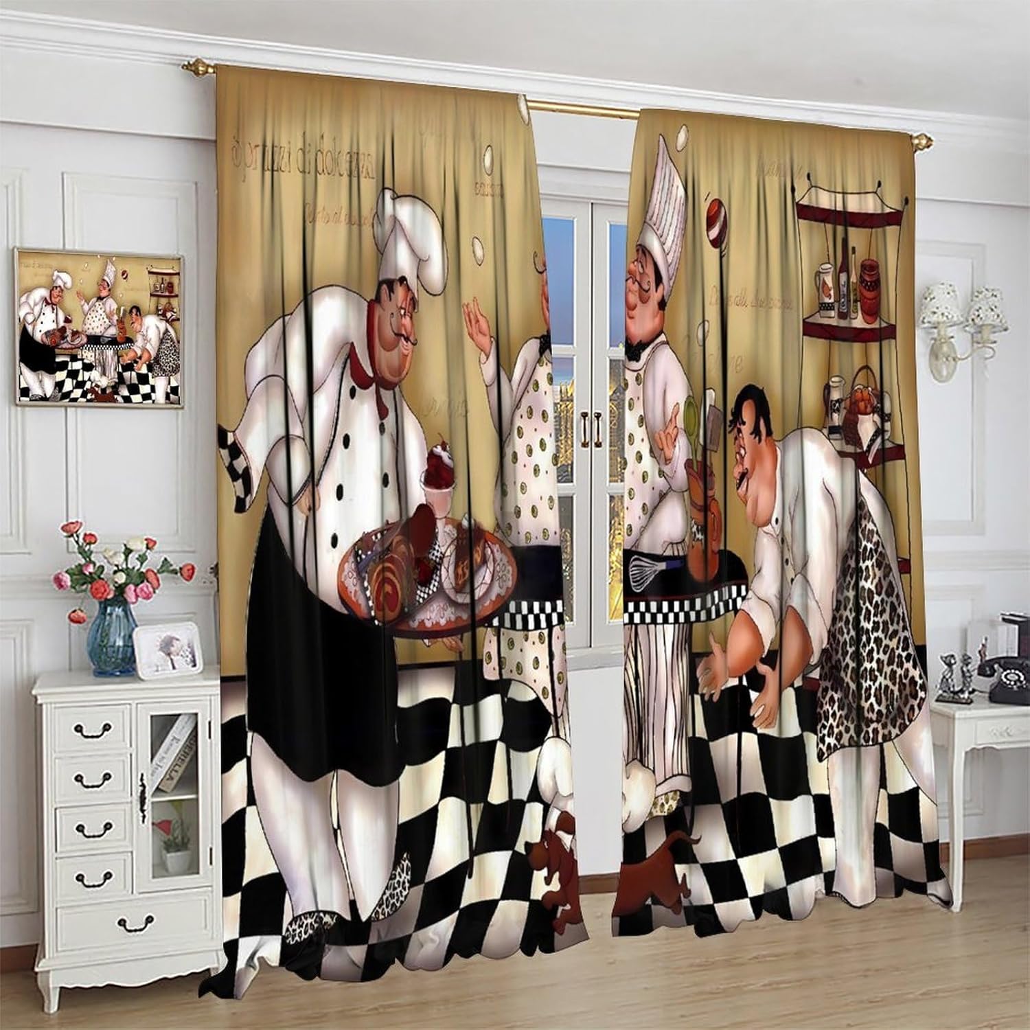 Kitchen Chef Retro Curtains, V - đánh giá và giá Home Cooking Youtube