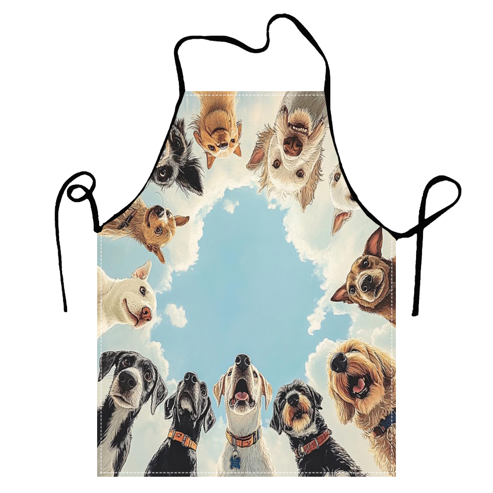Cute Funny Circle Dogs  Apron  - đánh giá và giá Home Cooking For Dogs