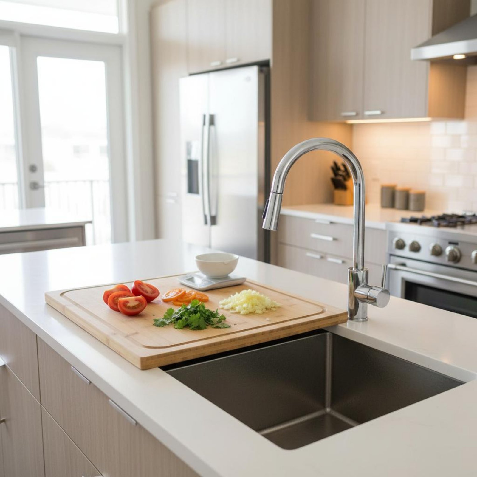 Over the Sink Cutting Board Mu - đánh giá và giá Home Cooking Kitchen