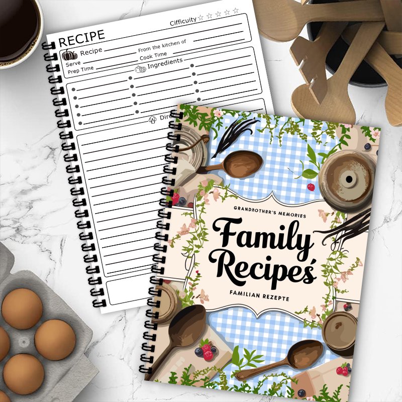 A5 Recipe Book, Blue Grid, Vin - đánh giá và giá Home Cooking Recipe