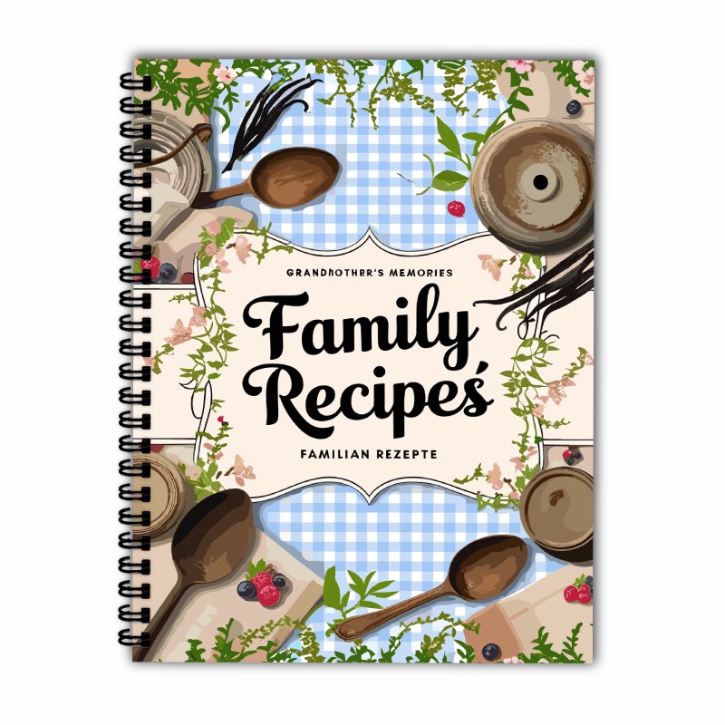 A5 Recipe Book, Blue Grid, Vin - đánh giá và giá Home Cooking Recipe