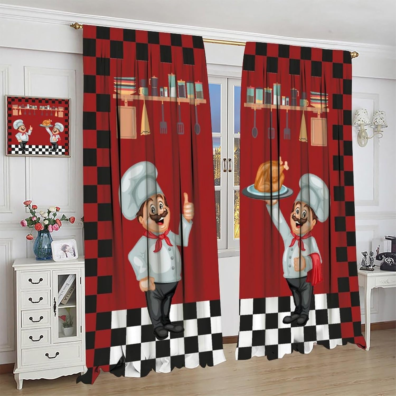 Chef Kitchen Curtains, Modern  - đánh giá và giá Home Cooking Youtube