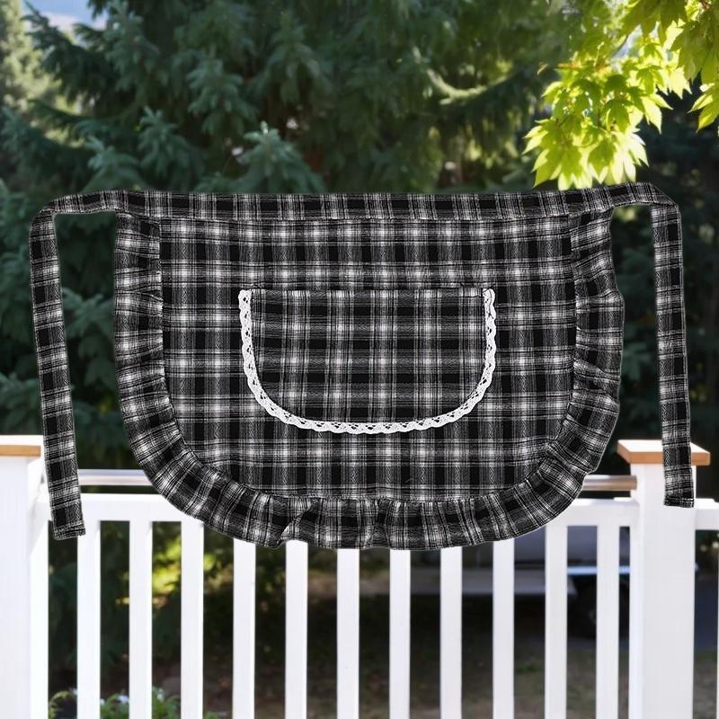 Apron Square Check Half Waist  - đánh giá và giá Home Cooking Service