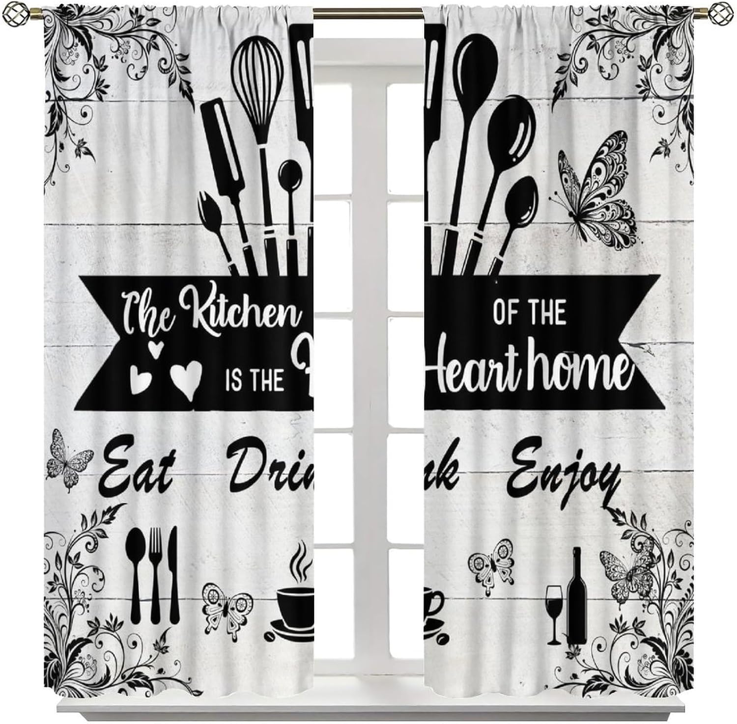 Farmhouse Rustic Curtains, Vin - đánh giá và giá Home Cooking In French