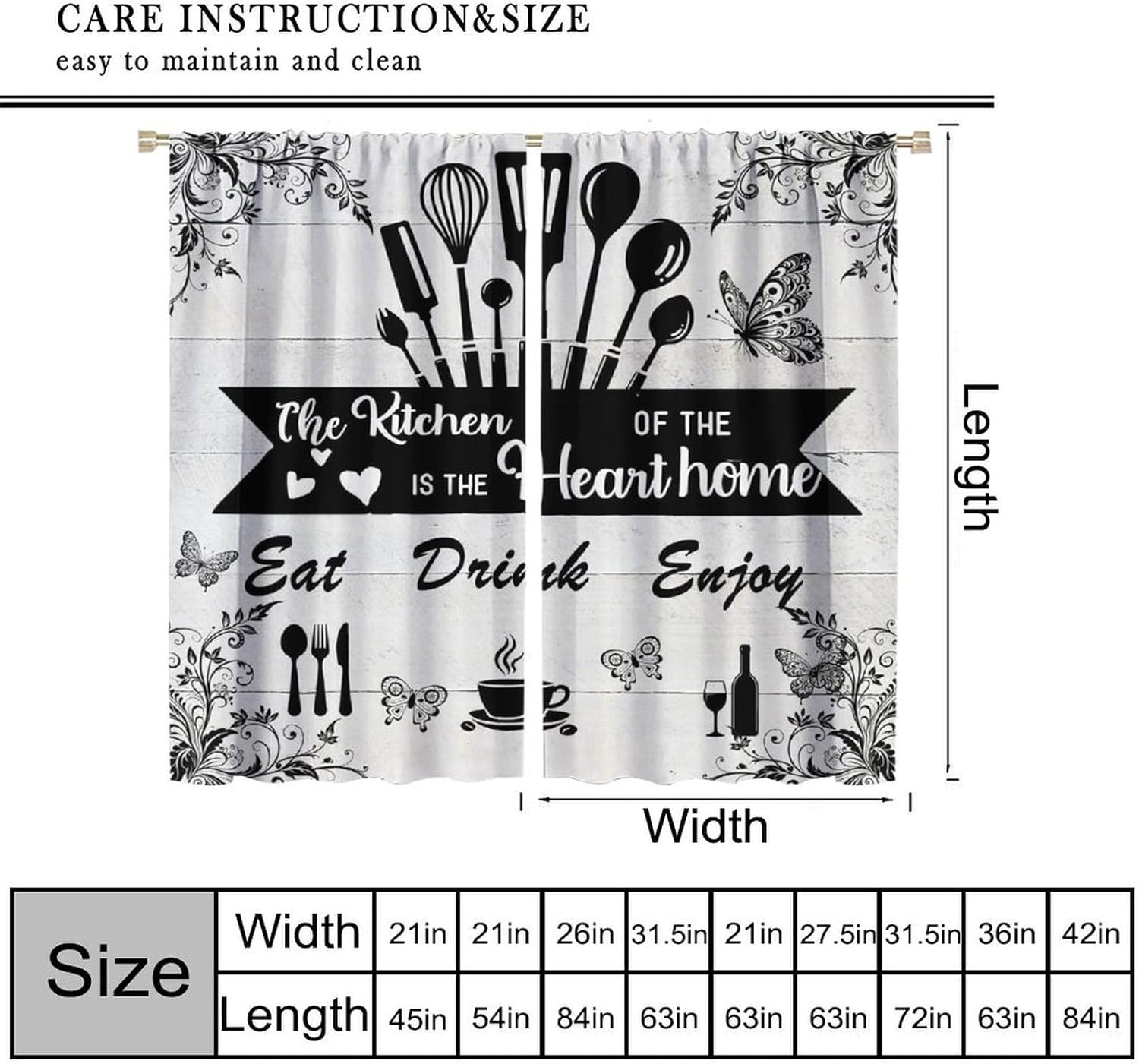 Farmhouse Rustic Curtains, Vin - đánh giá và giá Home Cooking In French