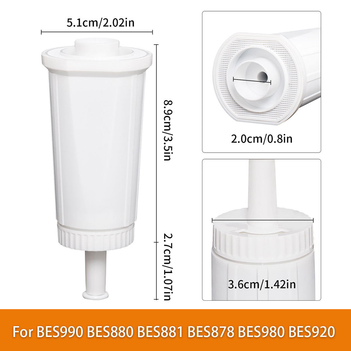 BES880 Water Filter Used For B - đánh giá và giá Breville Espresso Barista Touch